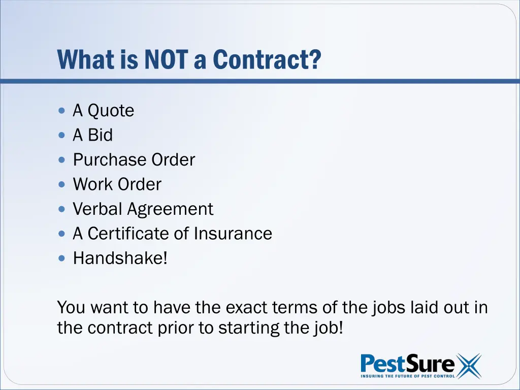 what is not a contract