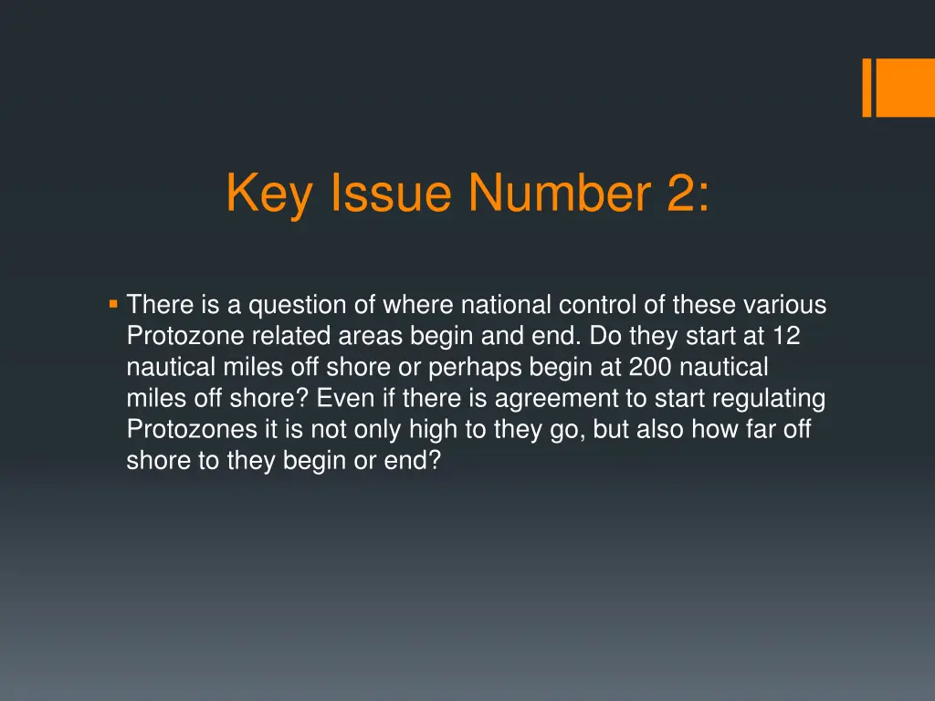 key issue number 2