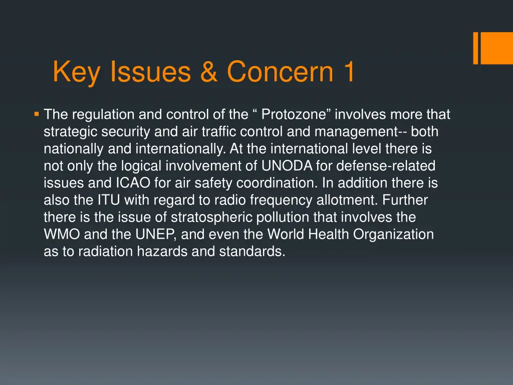 key issues concern 1