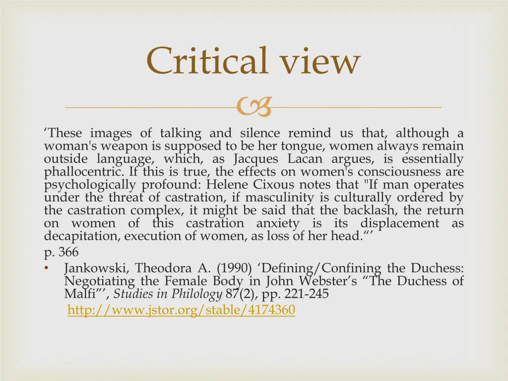 critical view