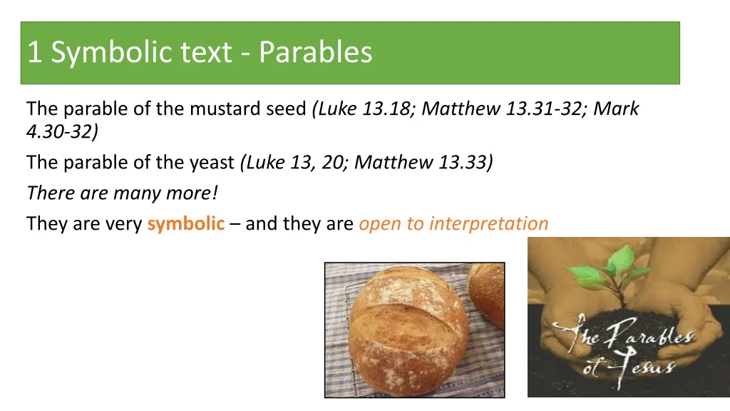 1 symbolic text parables