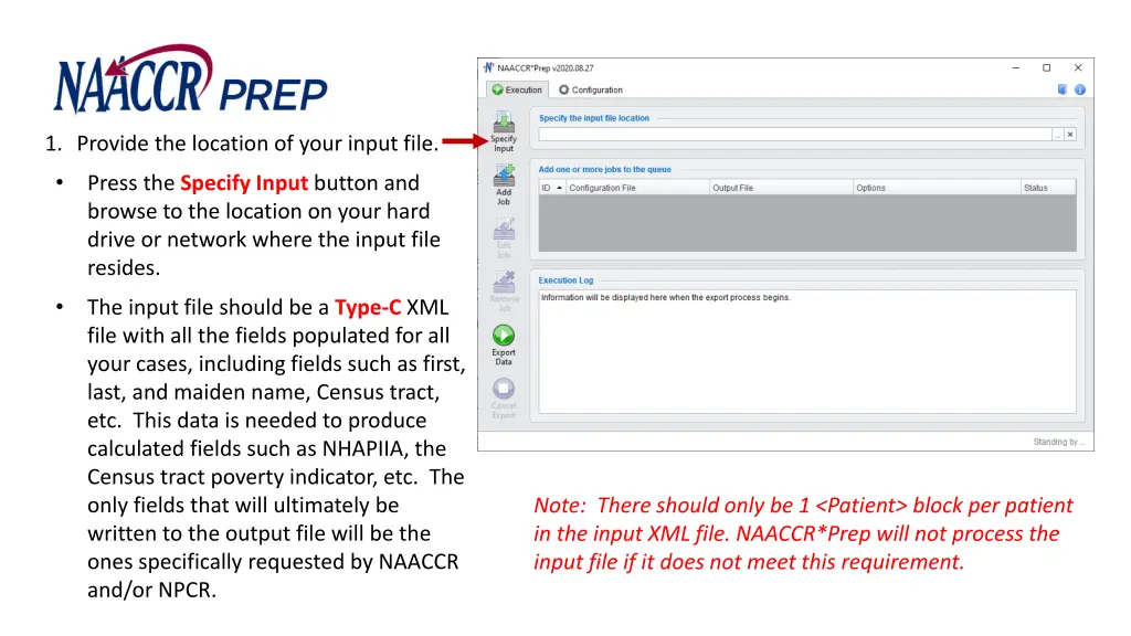 1 provide the location of your input file