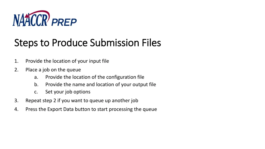 steps to produce submission files steps