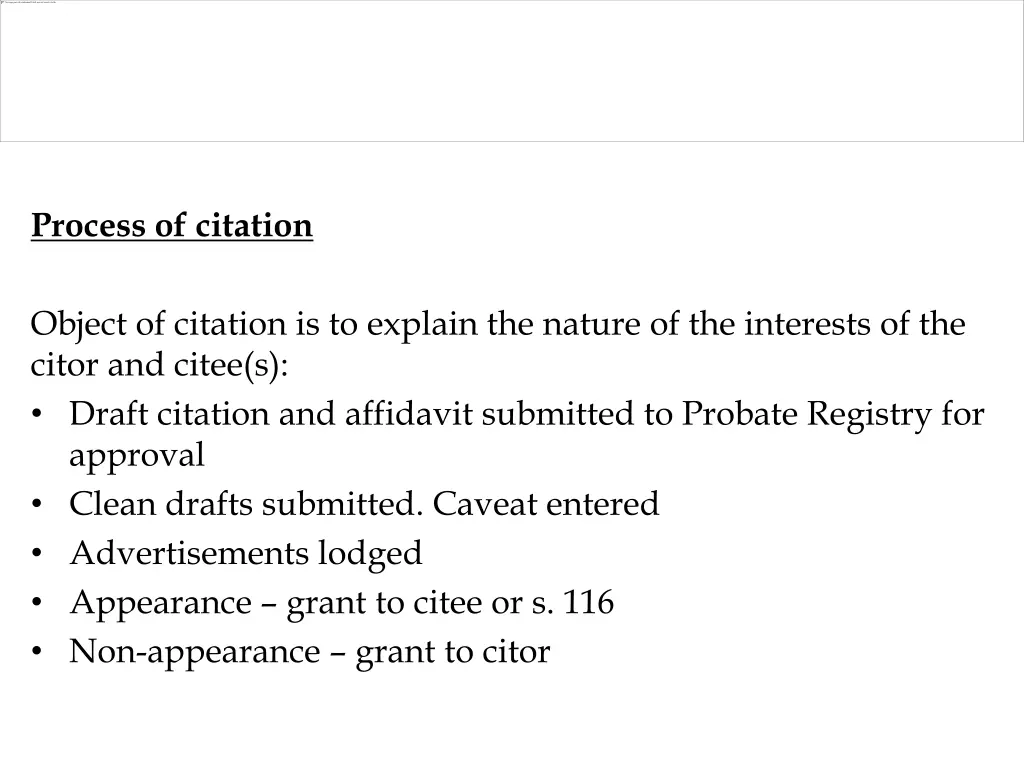 process of citation