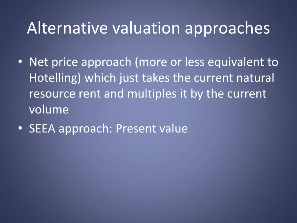 alternative valuation approaches 1