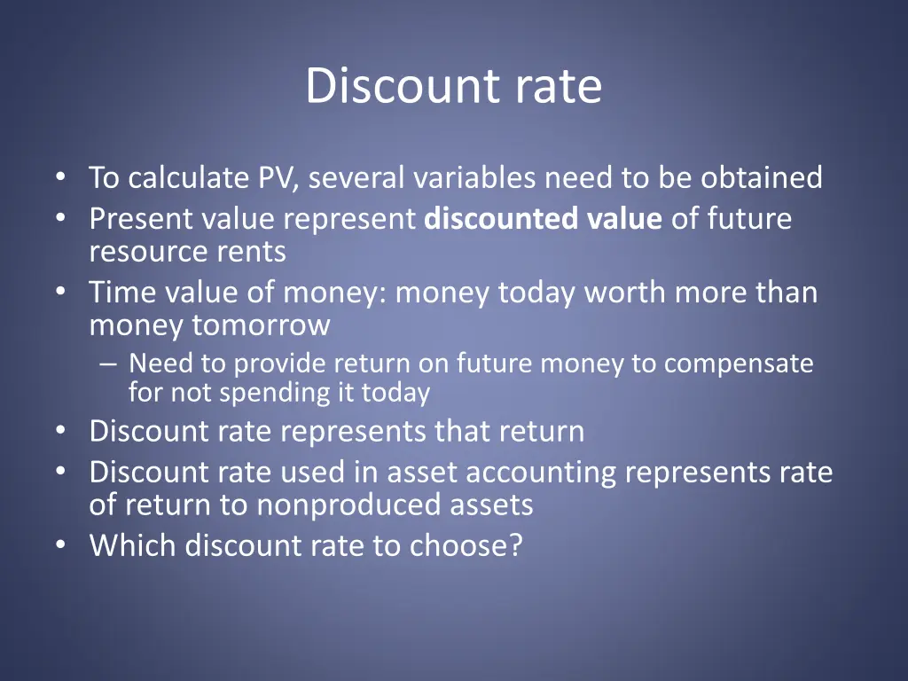 discount rate