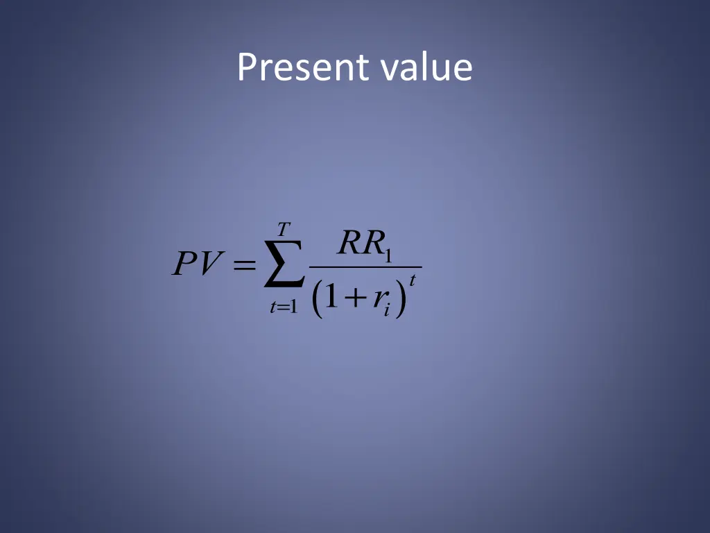 present value