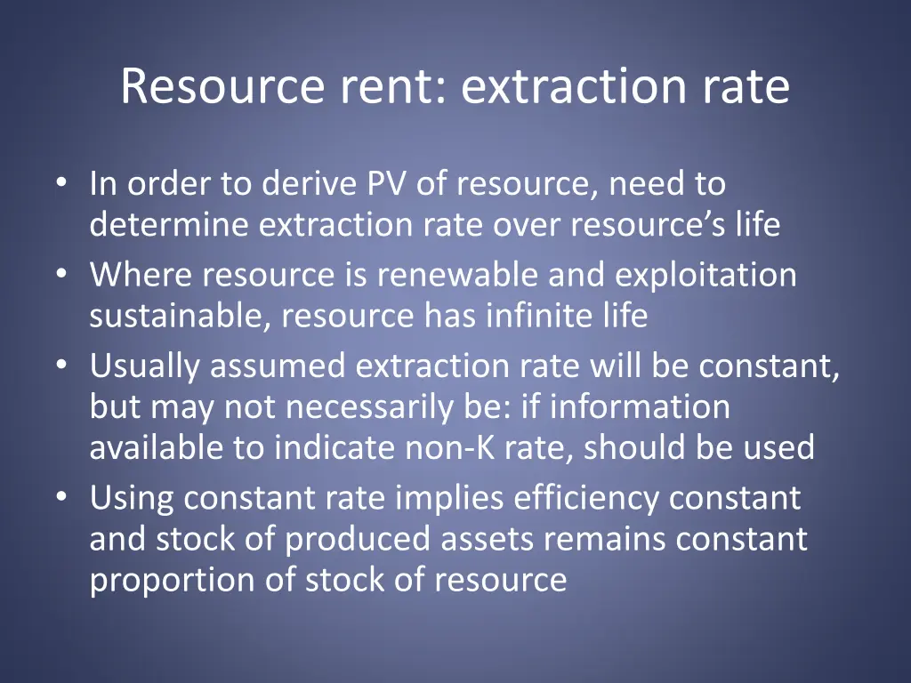 resource rent extraction rate