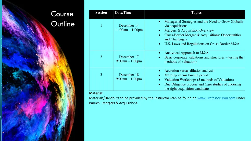 course outline