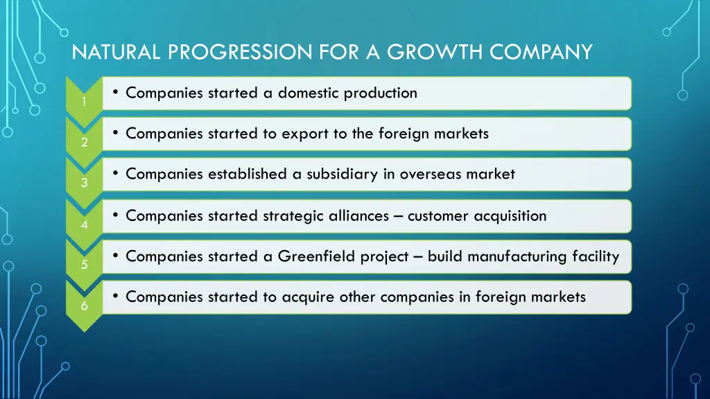 natural progression for a growth company