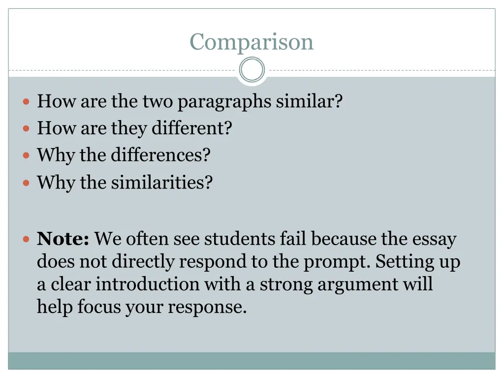 comparison