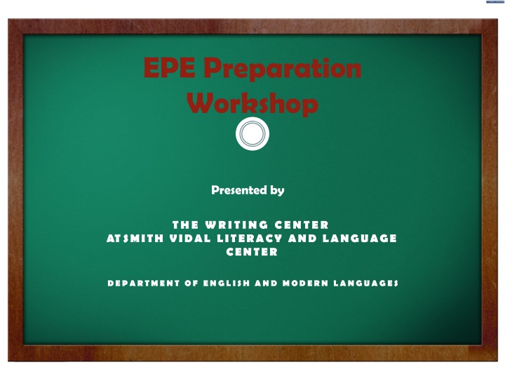 epe preparation workshop