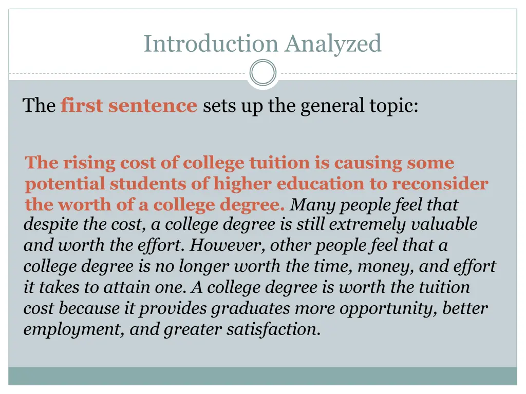 introduction analyzed