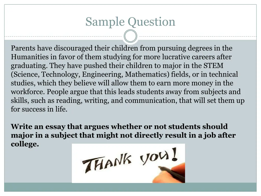 sample question