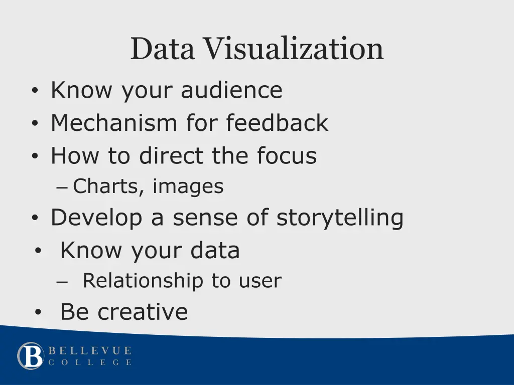 data visualization know your audience mechanism