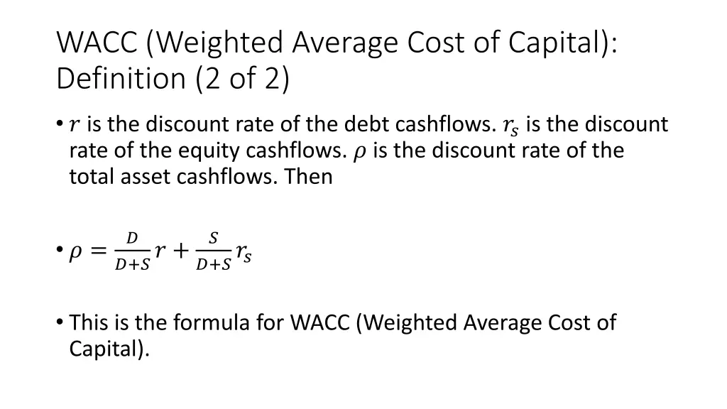 wacc weighted average cost of capital definition 1