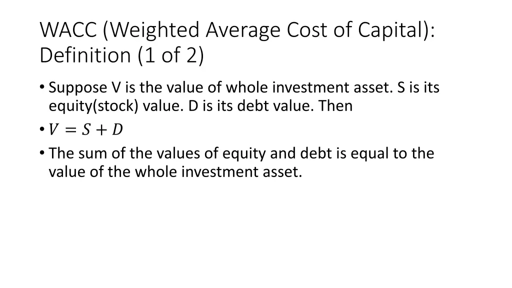 wacc weighted average cost of capital definition