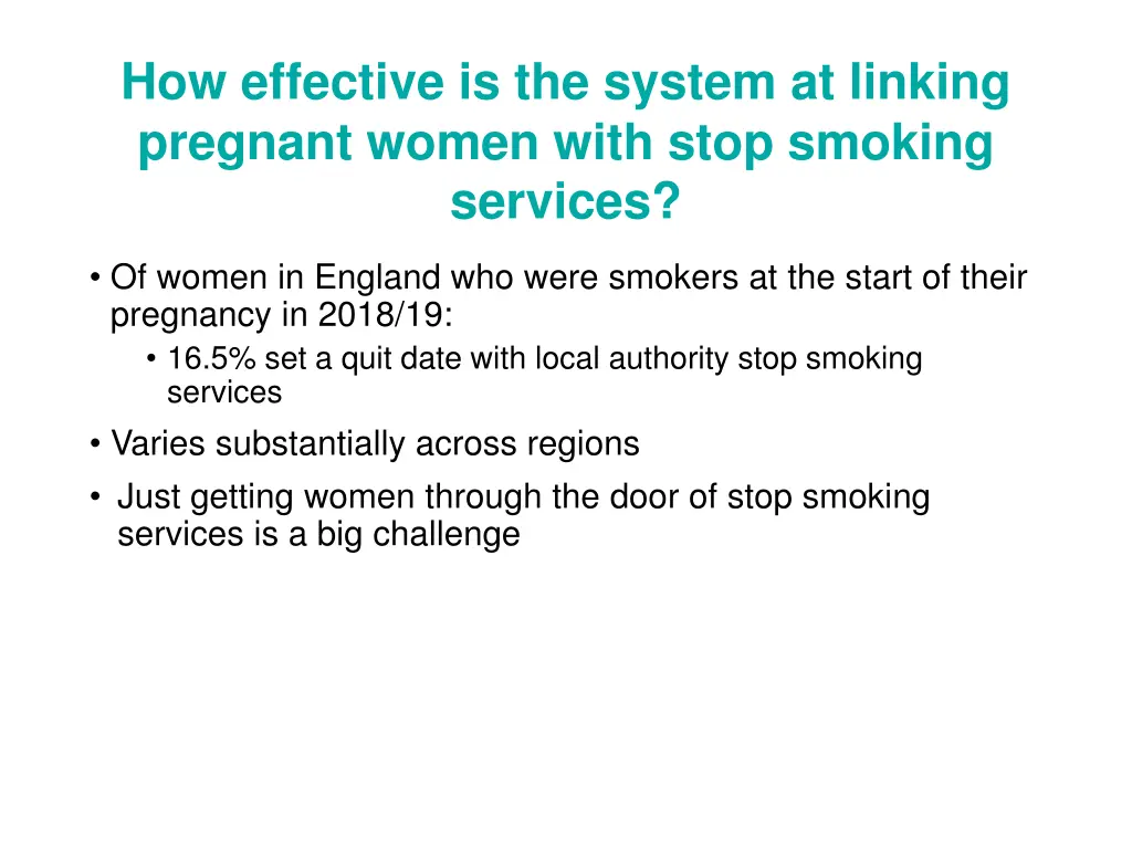 how effective is the system at linking pregnant