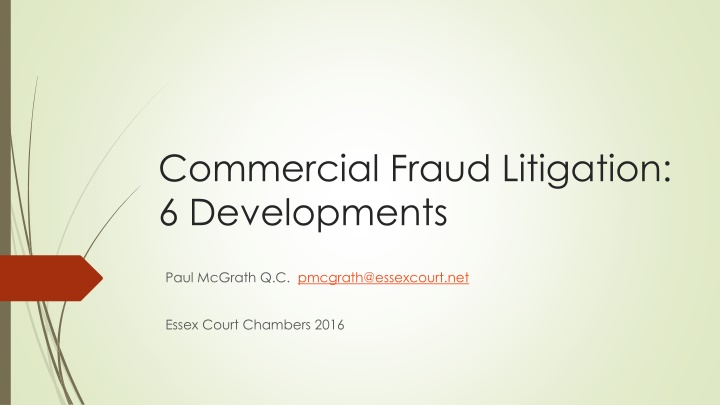 commercial fraud litigation 6 developments