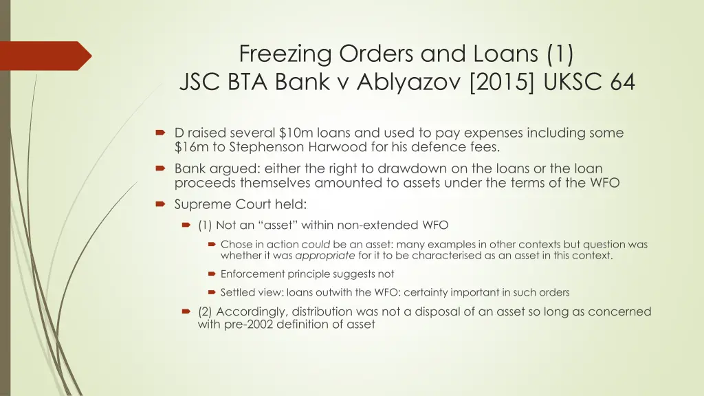 freezing orders and loans 1 jsc bta bank