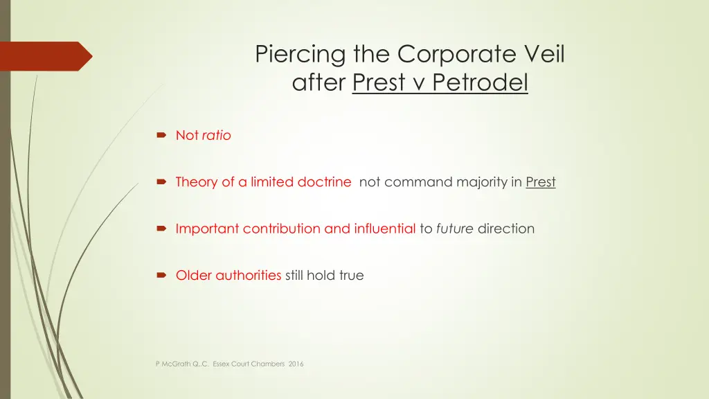 piercing the corporate veil after prest v petrodel