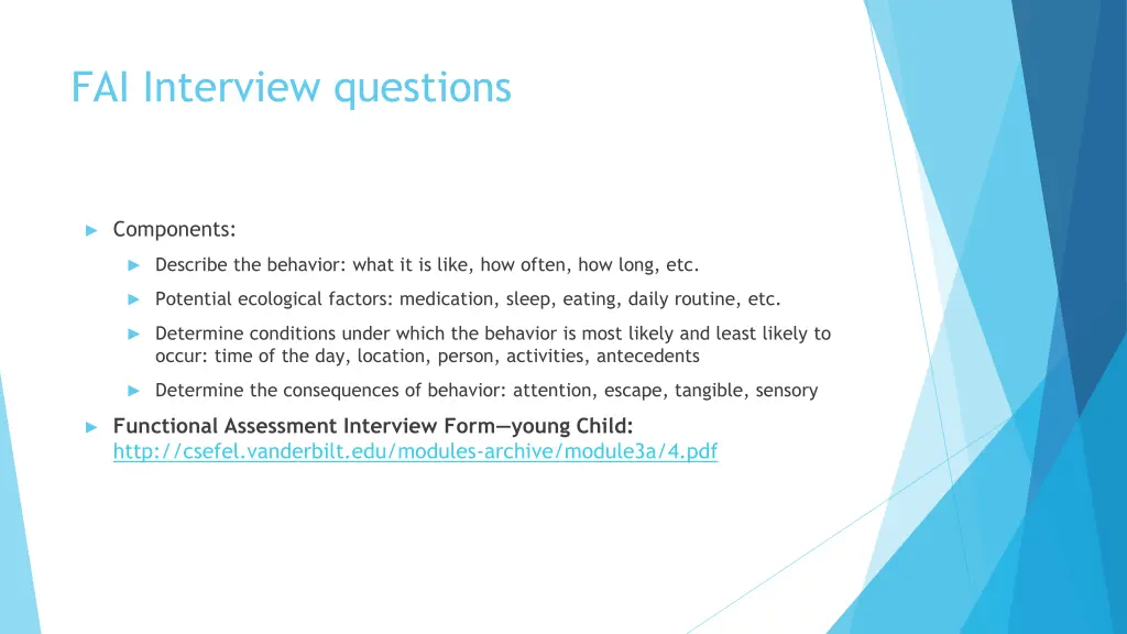 fai interview questions