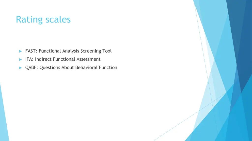 rating scales