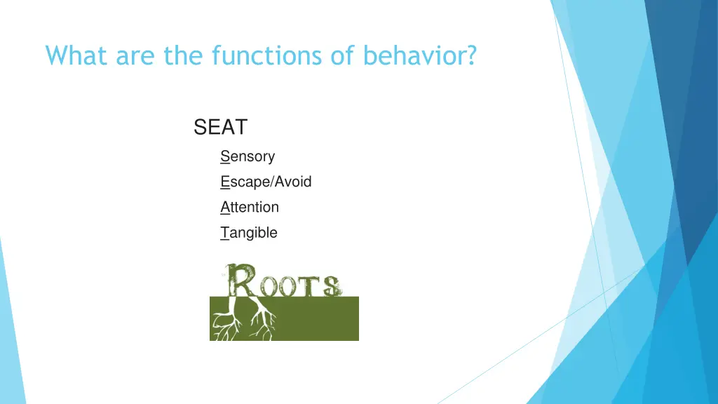 what are the functions of behavior