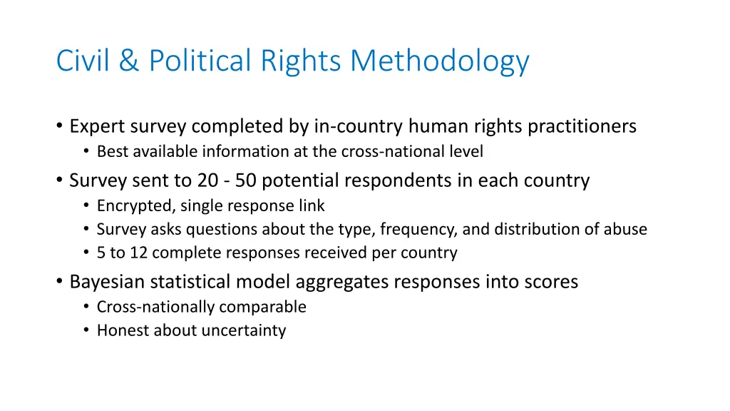 civil political rights methodology