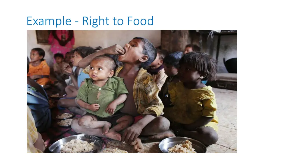 example right to food