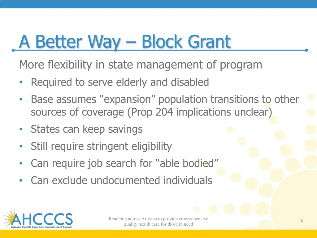 a better way block grant more flexibility