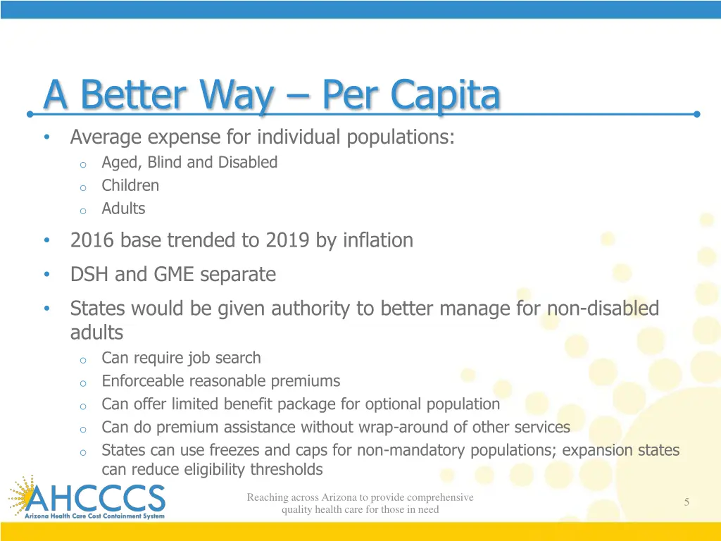 a better way per capita average expense