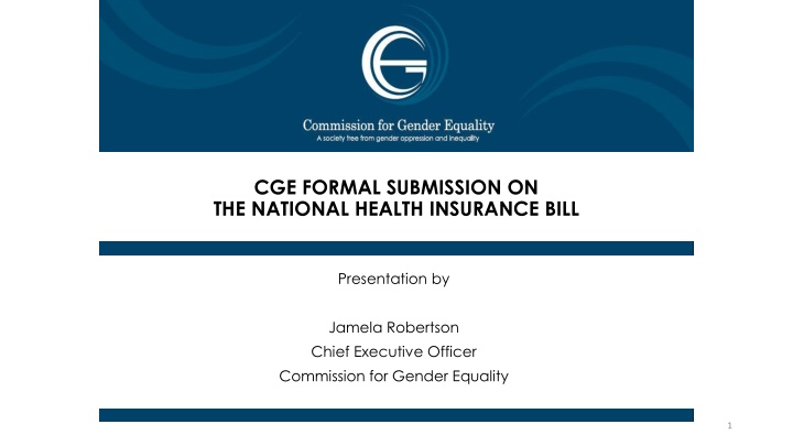 cge formal submission on the national health