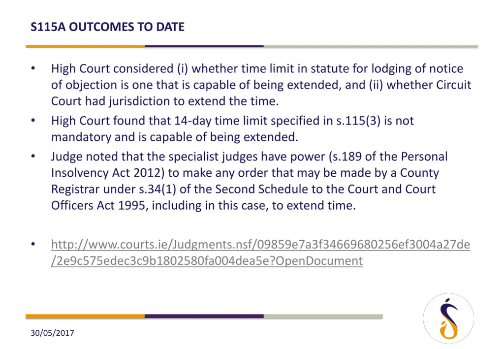 s115a outcomes to date 12