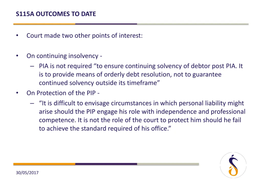 s115a outcomes to date 6