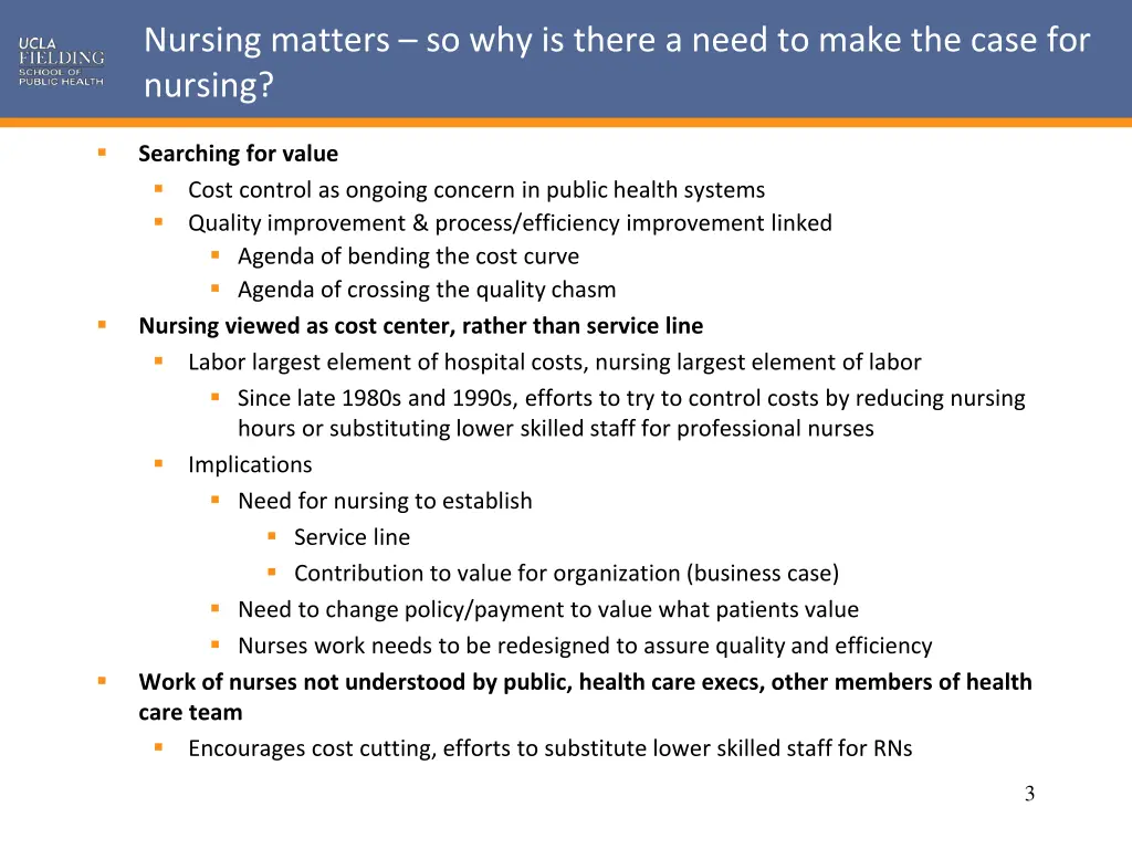 nursing matters so why is there a need to make