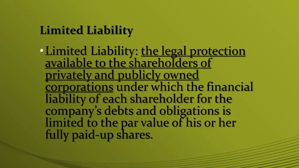 limited liability