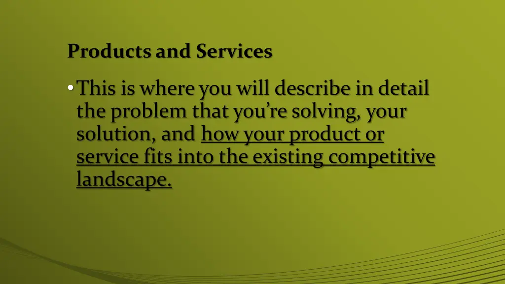 products and services 1