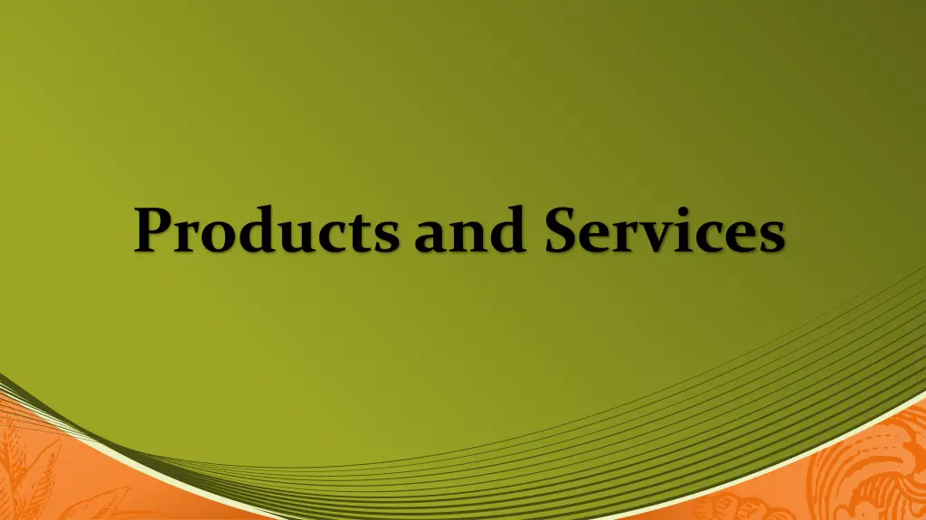 products and services