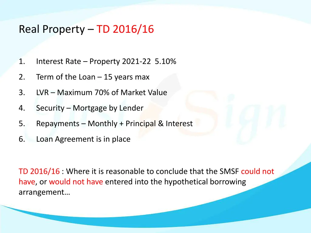 real property td 2016 16