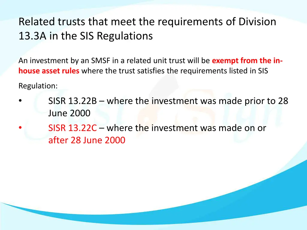 related trusts that meet the requirements