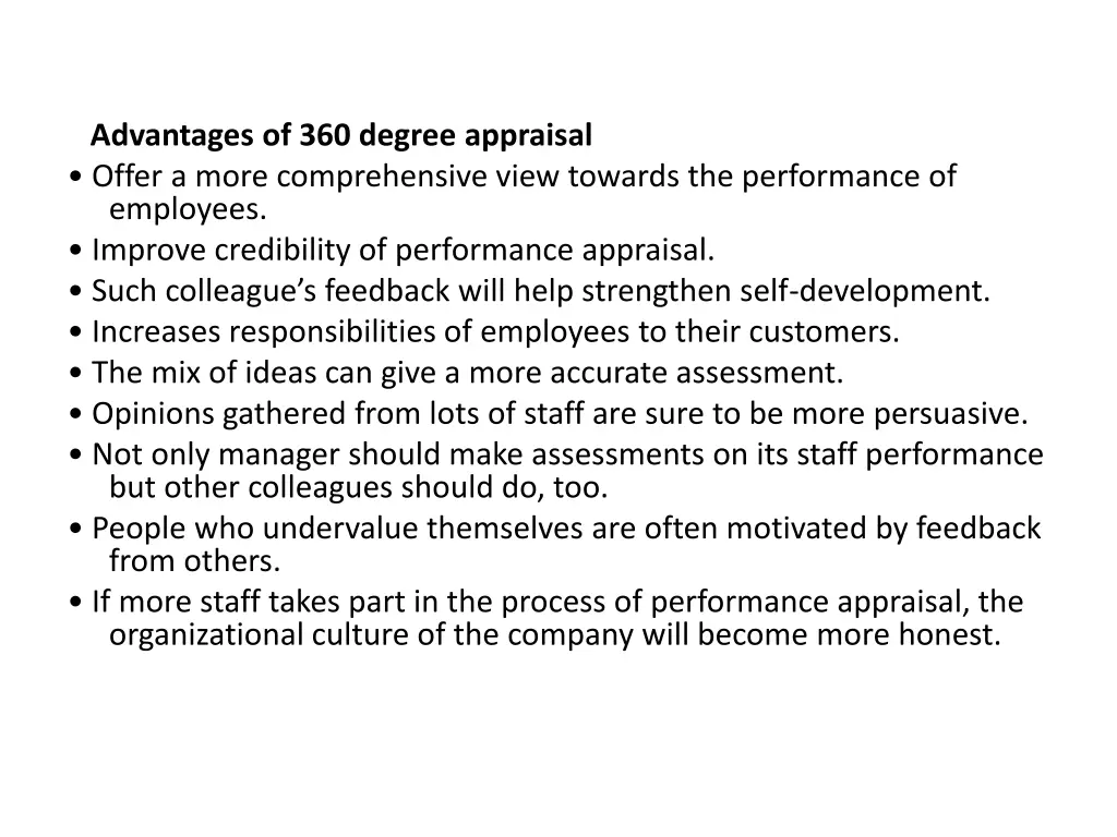 advantages of 360 degree appraisal offer a more