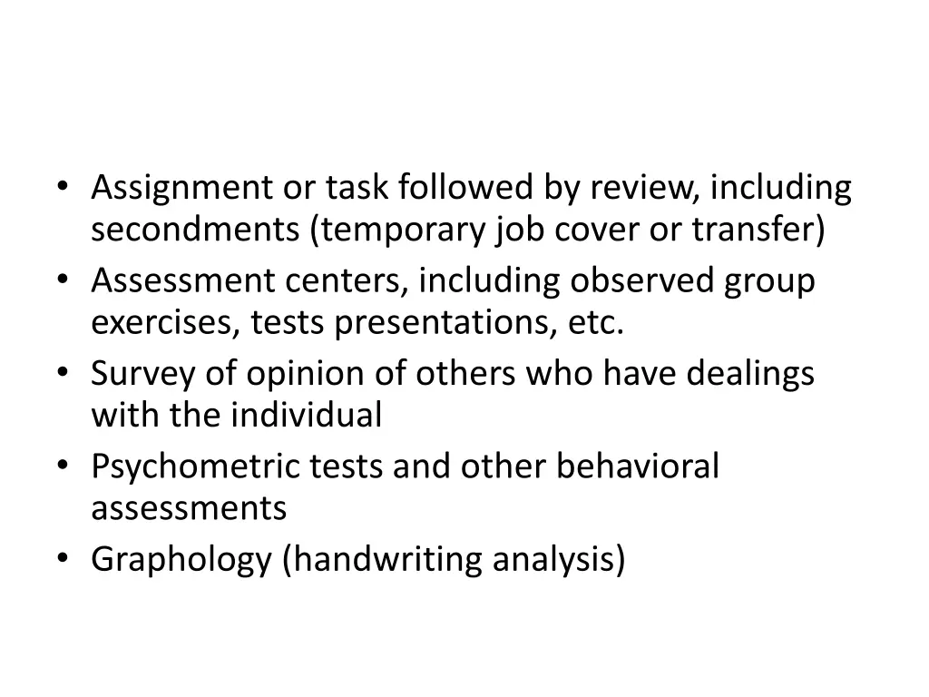 assignment or task followed by review including