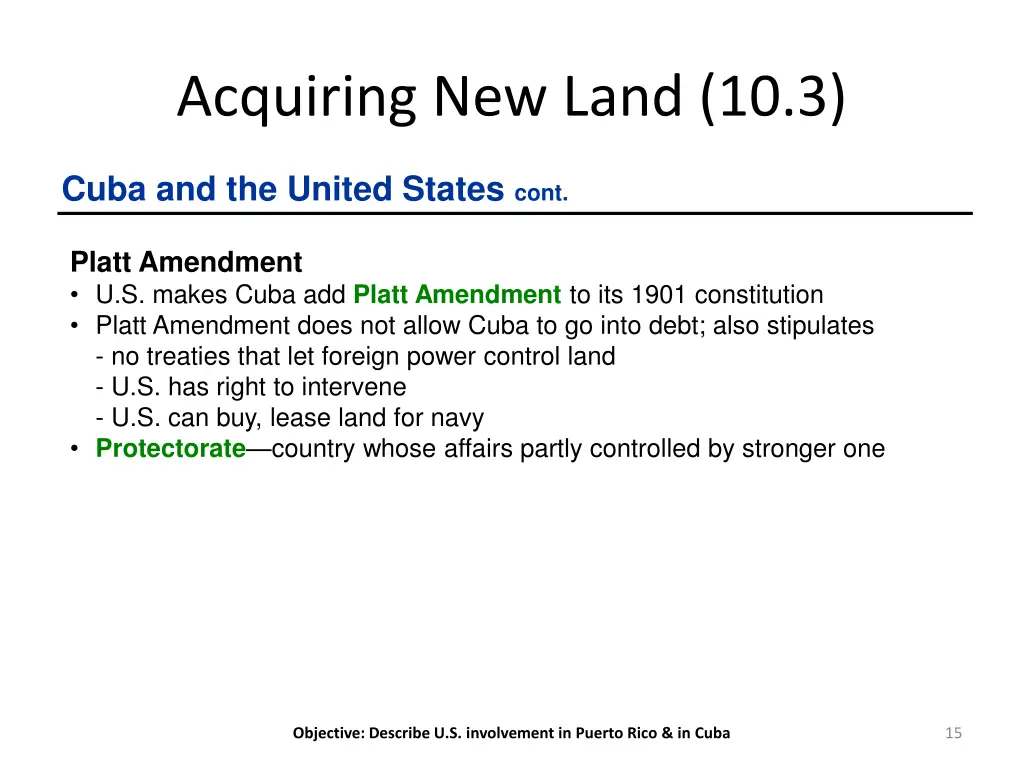 acquiring new land 10 3 2