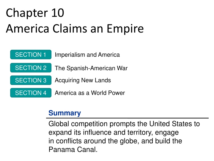 chapter 10 america claims an empire