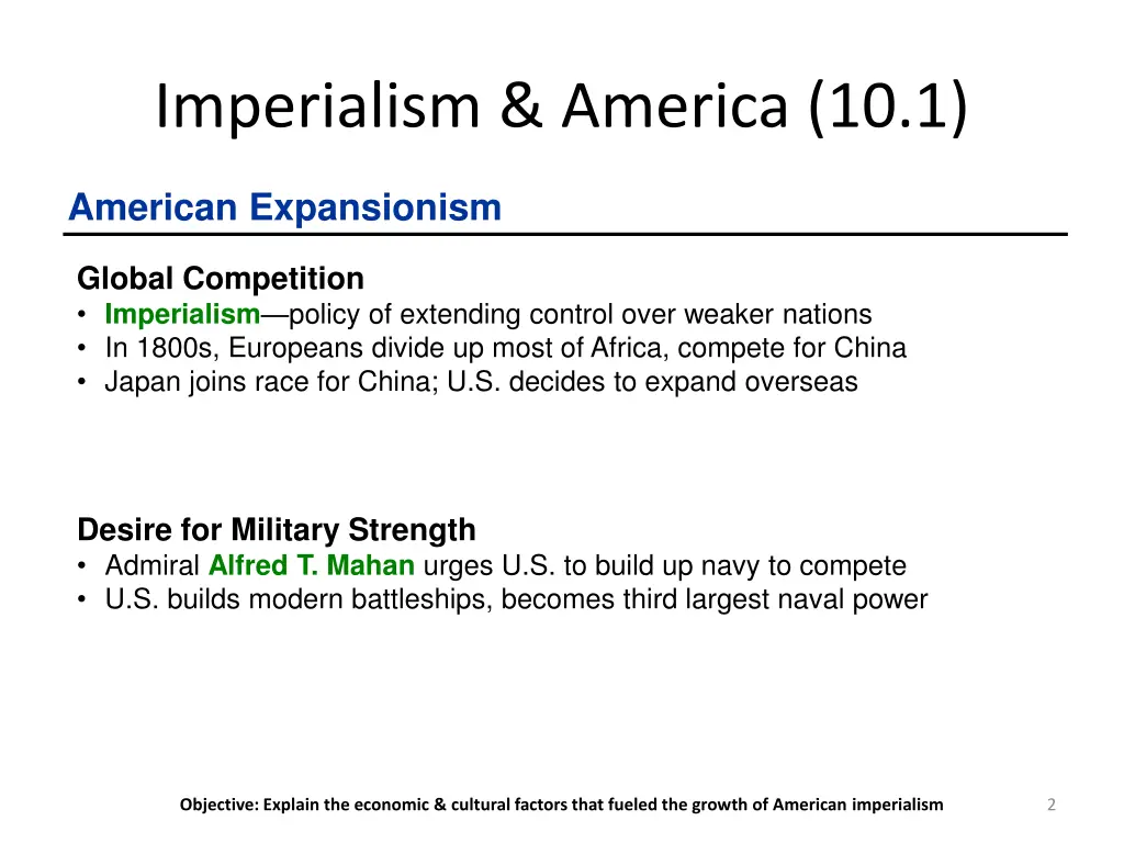 imperialism america 10 1