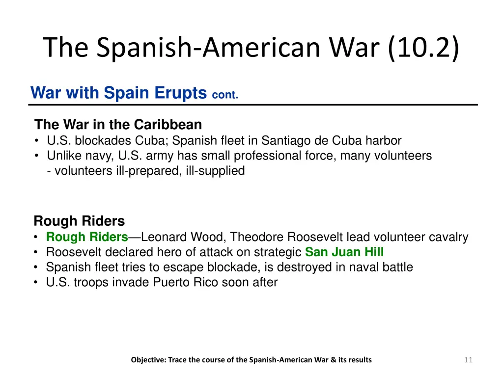 the spanish american war 10 2 4