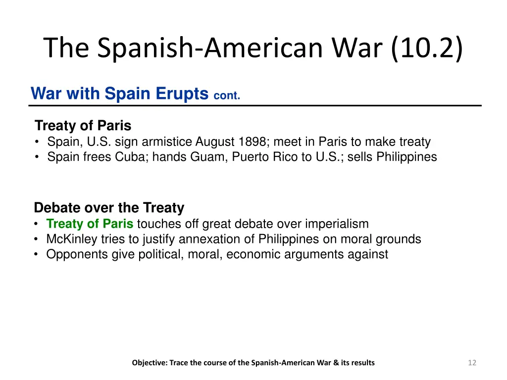 the spanish american war 10 2 5