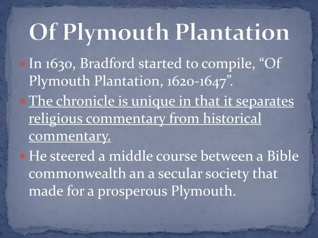 of plymouth plantation