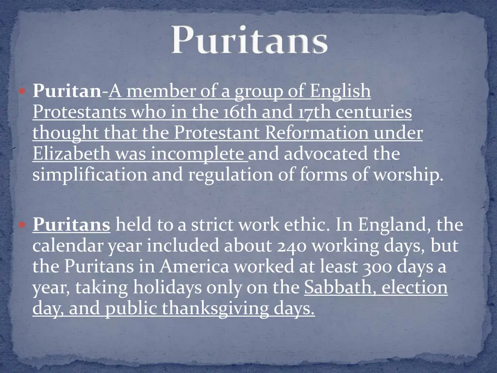 puritans